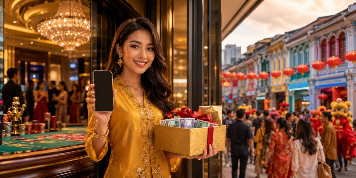 A Penang user on a mobile casino app playing jackpot games