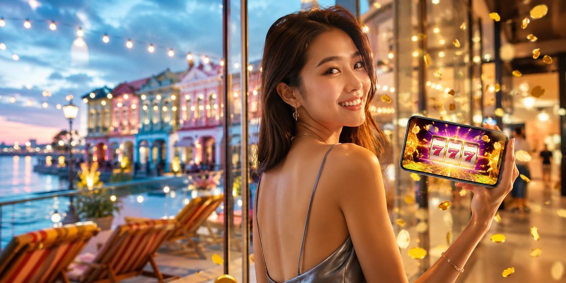A player enjoying Malay-themed slot games in Penang via 2050