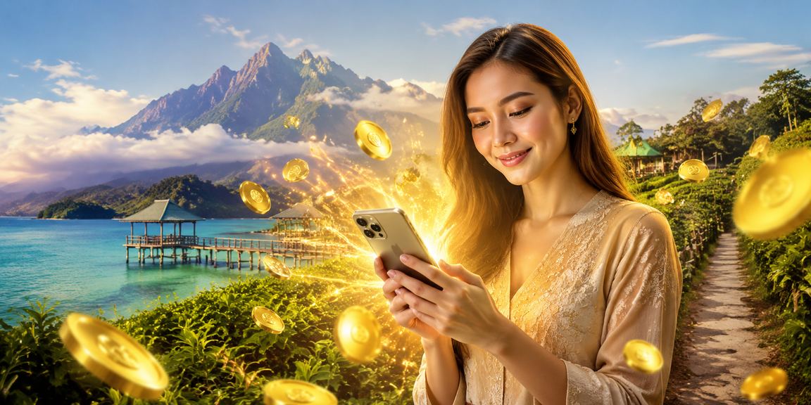 A Sabah user playing mobile casino slots on the 2050 platform
